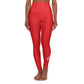 Gaskins Red High Waisted Yoga Leggings