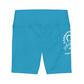 Gaskins Turquois Workout Shorts for Women, bold, cool, chill