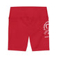 Gaskins Red Workout Shorts for Women, bold, cool, chill