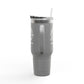 Gaskins 40oz Custom Insulated Travel Mug White Logo