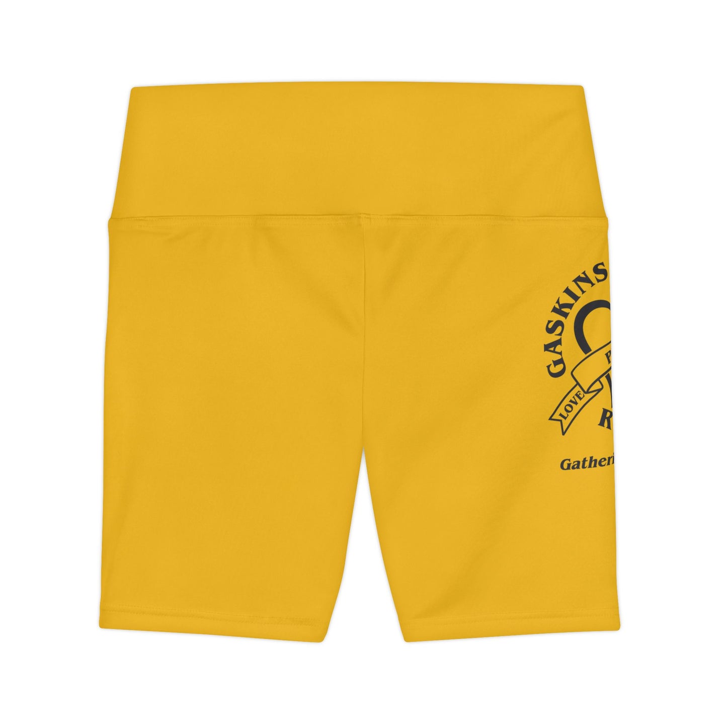 Gaskins Yellow Workout Shorts for Women, bold, cool, chill