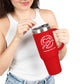 Gaskins 40oz Custom Insulated Travel Mug White Logo
