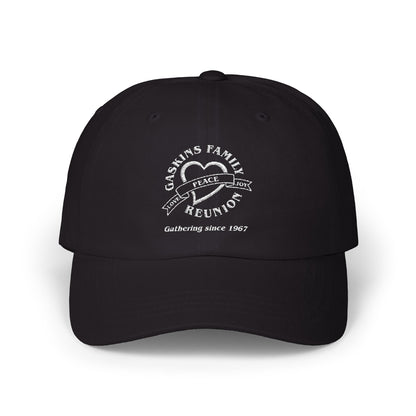 Gaskins Family Reunion Classic Dad Cap - Celebrating Togetherness Since 1967 - White logo