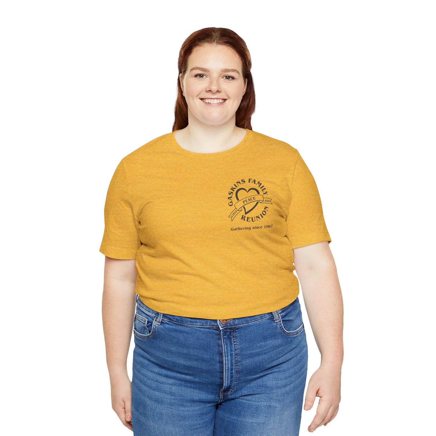 Family Reunion Short Sleeve Tee Black Logo - Gaskins Family Gathering Since 1967