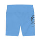 Gaskins Light Blue Workout Shorts for Women, bold, cool, chill