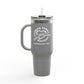 Gaskins 40oz Custom Insulated Travel Mug White Logo