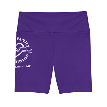 Gaskins Purple Workout Shorts for Women, bold, cool, chill