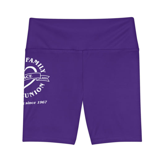 Gaskins Purple Workout Shorts for Women, bold, cool, chill