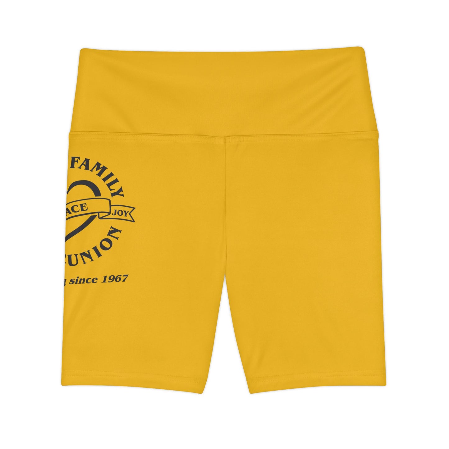 Gaskins Yellow Workout Shorts for Women, bold, cool, chill