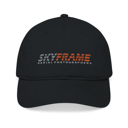 Aerial Photography Embroidered Baseball Cap — USA Flag Text