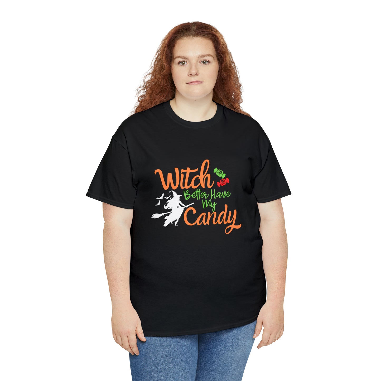 Fun Halloween Unisex Heavy Cotton Tee, available in black and grey.