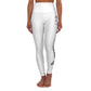 Gaskins High Waisted Yoga Leggings - White w/black design
