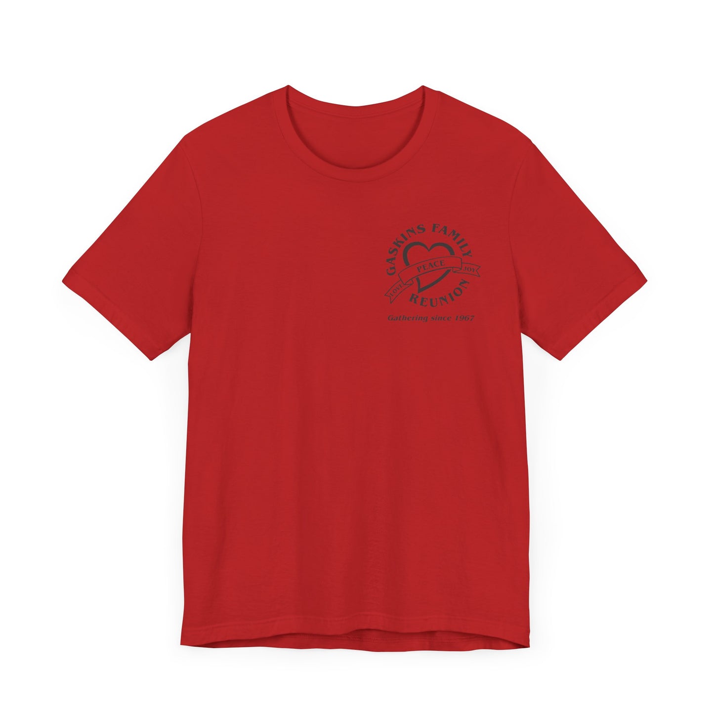Family Reunion Short Sleeve Tee Black Logo - Gaskins Family Gathering Since 1967