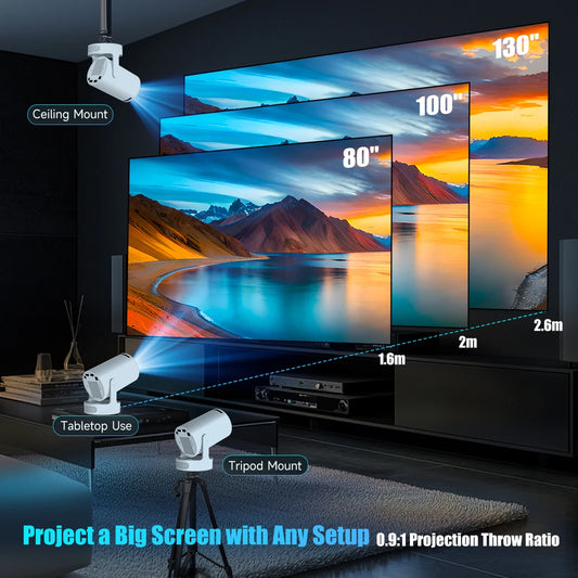 Magcubic HY300 Pro Projector 4K 720P With 5W Speaker Android 11 8000 Lumens WiFi 6 BT5.4 Outdoor Video Home Theater Projector