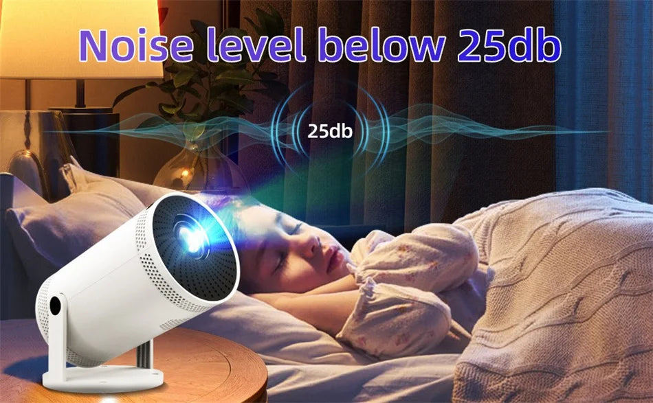 Mini Portable Projector - 260 ANSI | 1080P &amp; 4K Supported | 5G WiFi | Bluetooth | 180° Rotation | Home &amp; Outdoor Cinema