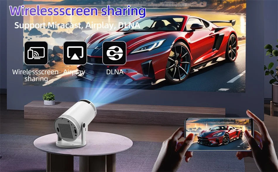 Mini Portable Projector - 260 ANSI | 1080P &amp; 4K Supported | 5G WiFi | Bluetooth | 180° Rotation | Home &amp; Outdoor Cinema