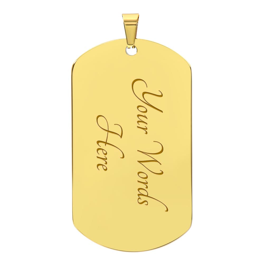 Dog Tag, To My Son From Mom, Personalized Engraving