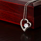Forever Love Necklace with Beautiful  Message Card from Father to Daughter, white gold/yellow gold