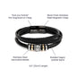 Love You Forever - Men's Leather Bracelet for Father's Day, Birthday, Christmas