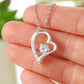 Forever Love Necklace with Beautiful  Message Card from Father to Daughter, white gold/yellow gold