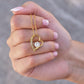 Forever Love Necklace with Beautiful  Message Card from Father to Daughter, white gold/yellow gold