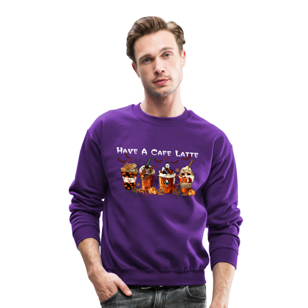 Halloween Latte - Crewneck Sweatshirt - purple
