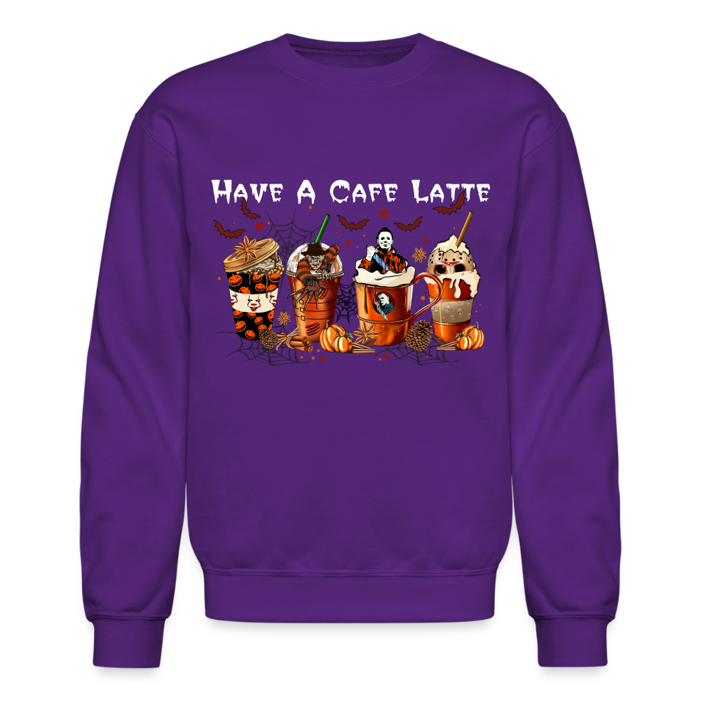 Halloween Latte - Crewneck Sweatshirt - purple