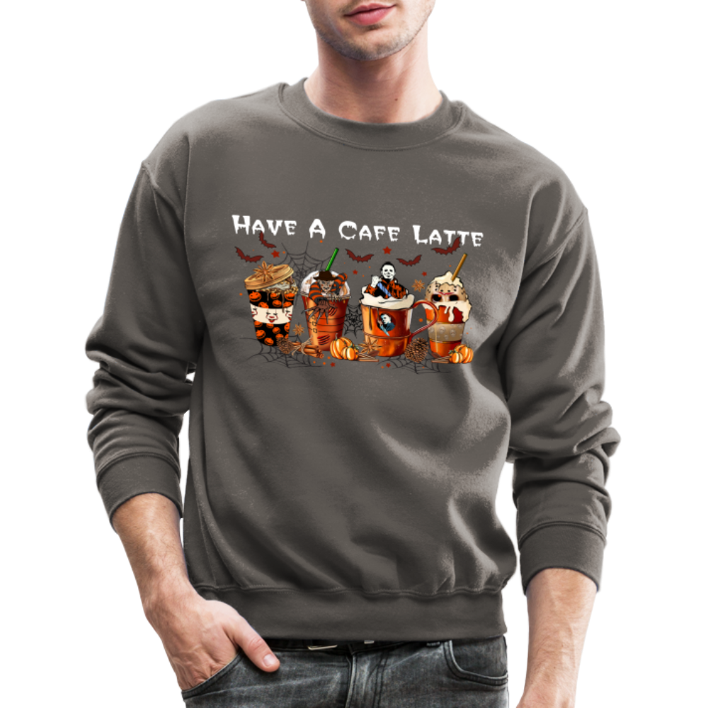Halloween Latte - Crewneck Sweatshirt - asphalt gray