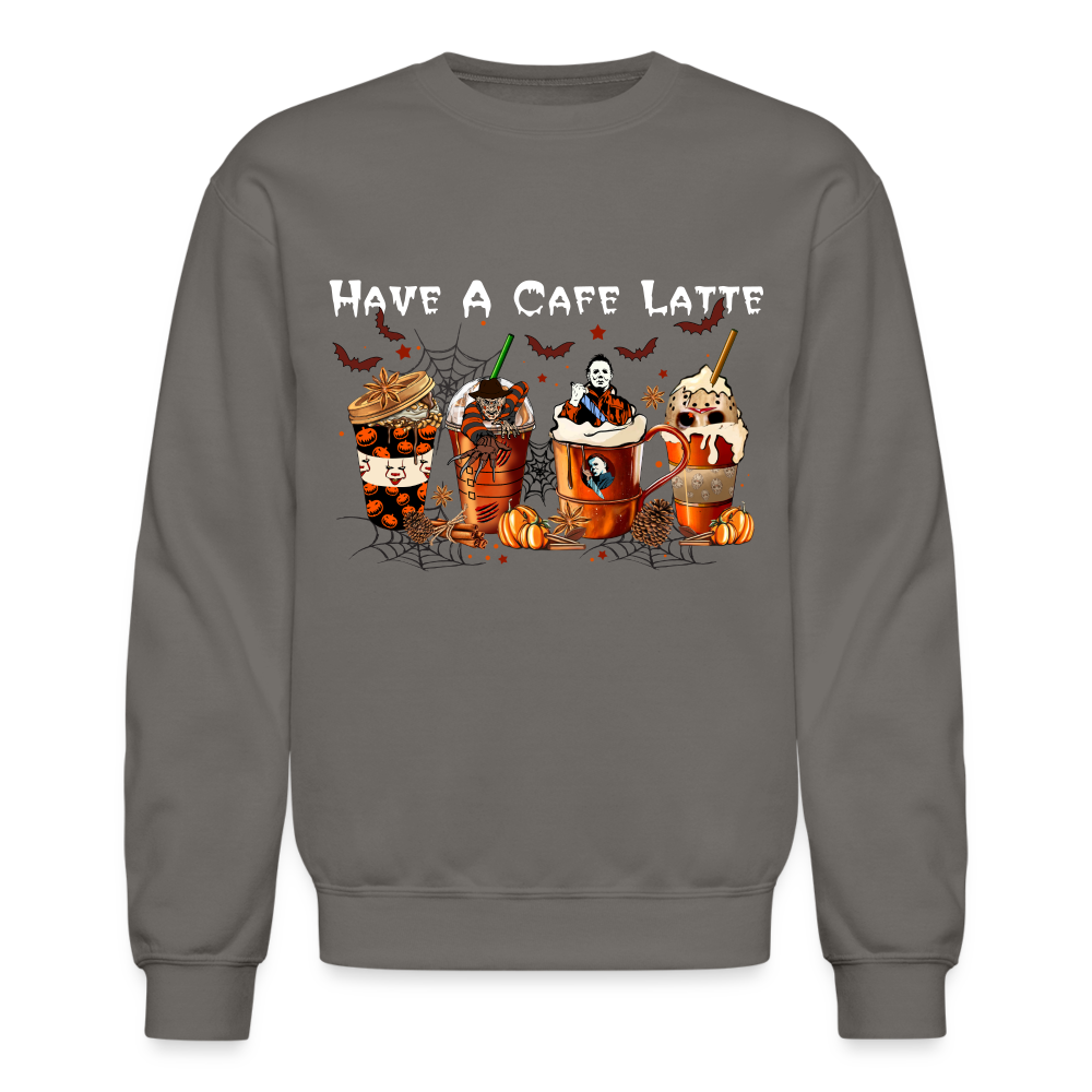 Halloween Latte - Crewneck Sweatshirt - asphalt gray