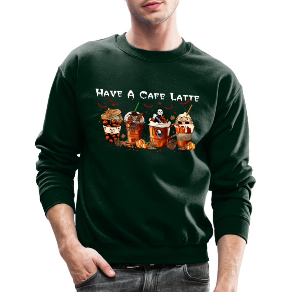 Halloween Latte - Crewneck Sweatshirt - forest green