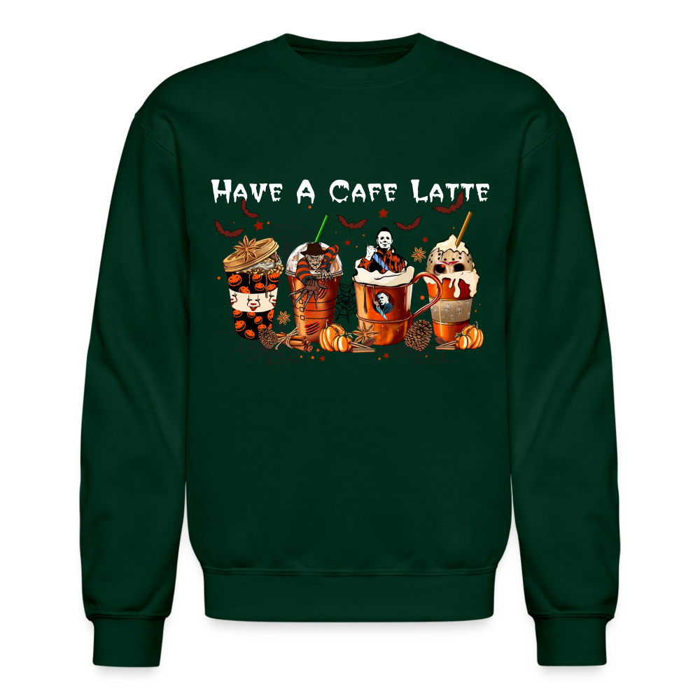 Halloween Latte - Crewneck Sweatshirt - forest green