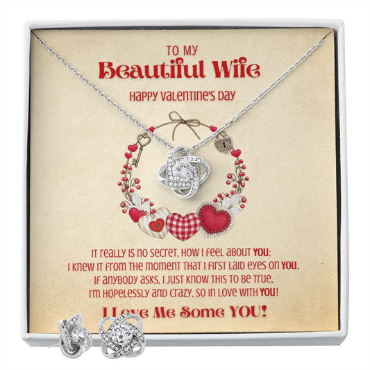 Beautiful Wife - Love Knot and Earrings Set