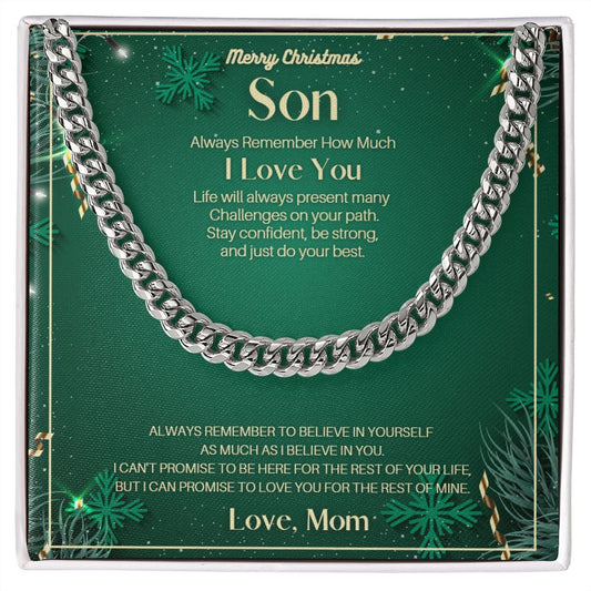 Cuban Link Necklace for Son - Merry Christmas - I Love You