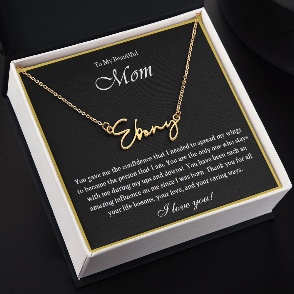 Signature Name Necklace, customizable - Mother's Day