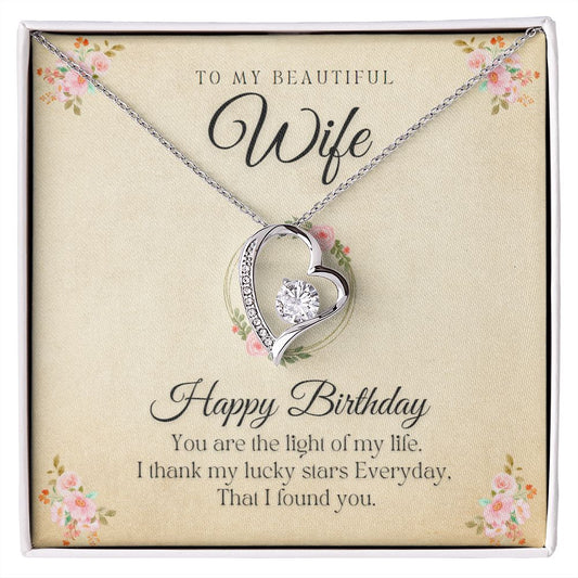 Forever Love Necklace - Happy Birthday Beautiful Wife