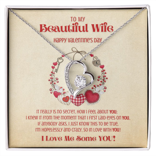 Beautiful Wife - Forever Love Necklace - Silver / Gold