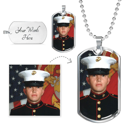 Dog Tag Photo and Personalized Engraving